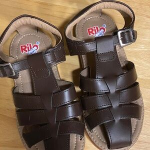 Kids Brown Anti-Shock Sandals Spring Summer Casual